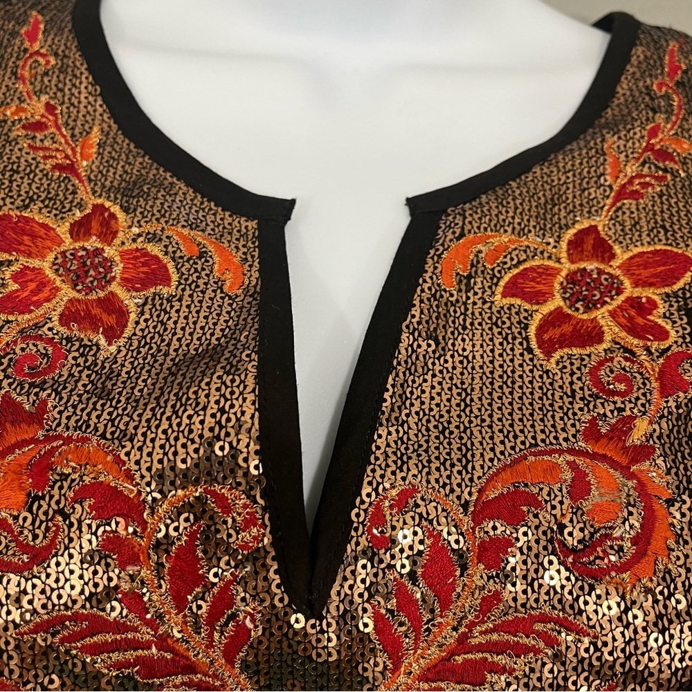 Soft Surroundings Adassa Patchwork Sequin Velvet … - image 3